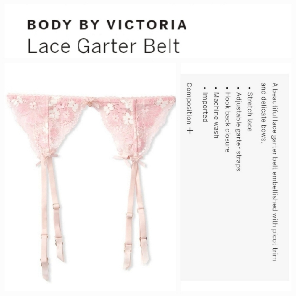 Victoria's secret body by Victoria very sexy lace garter belt MEDIUM LARGE